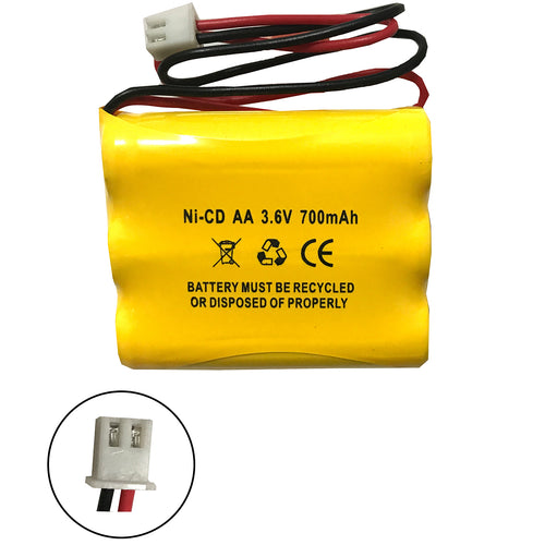 3.6v 700mAh Ni-CD Battery Replacement for Emergency / Exit Light