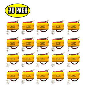 (20 pack) 3.6v 900mAh Ni-CD Battery Pack Replacement for Emergency / Exit Light