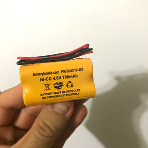 Unitech D-AA500mAh 4.8v Ni-CD Battery Replacement for Emergency / Exit Light