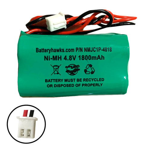 4.8v 1800mAh Ni-MH Battery Pack Replacement for Emergency / Exit Light