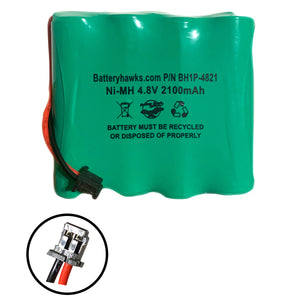 4.8v 2100mAh Ni-MH Battery Pack Replacement for Wireless Alarm System