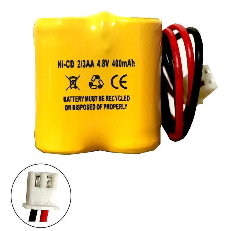 BST Battery D-2/3AA400MAH Ni-CD Battery Replacement for Emergency