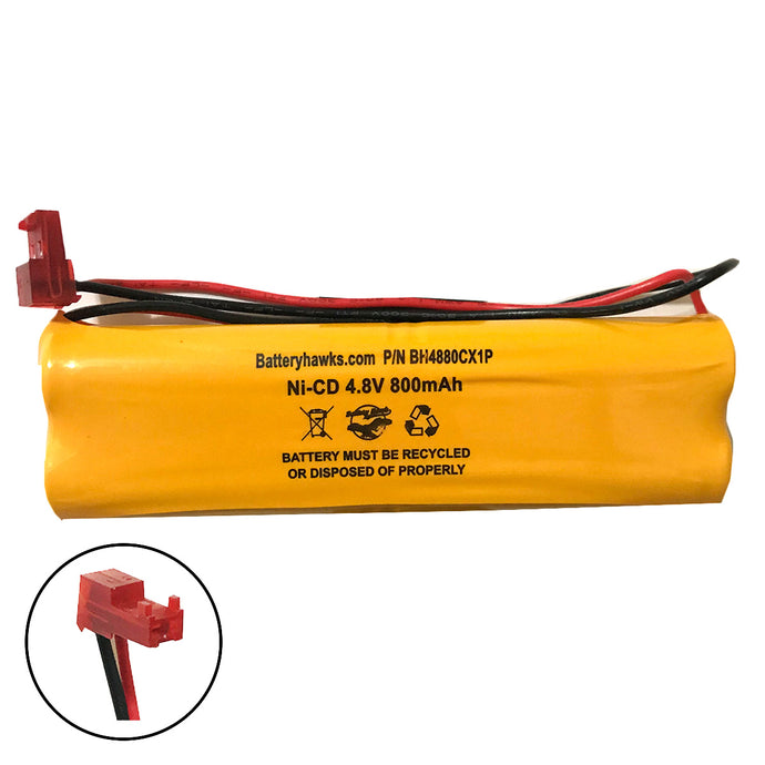 MAX POWER 4.8 VOLTS-600m Ni-CD Battery Pack Replacement for Emergency / Exit Light