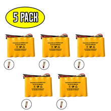 (5 pack) 6v 800mAh Ni-CD Battery Pack Replacement for Emergency / Exit Light