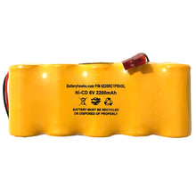 6v 2200mAh Ni-CD Battery Pack Replacement for Emergency / Exit Light