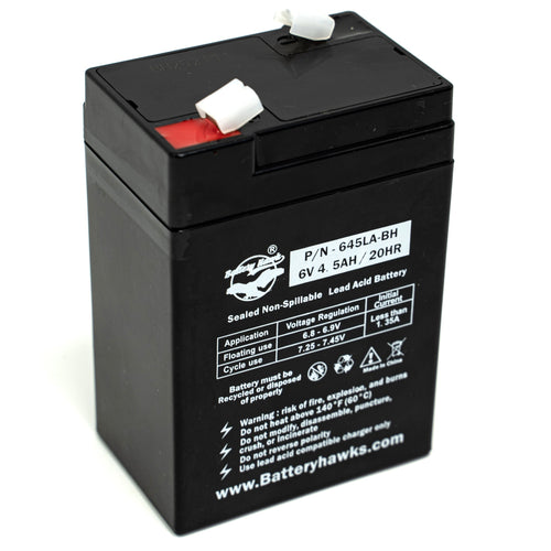 Light Alarms 6v 4.5 AH 4.0 AMP HOUR EMB20605 EMB-OPS6401 EMBSC0642 PS650L Battery