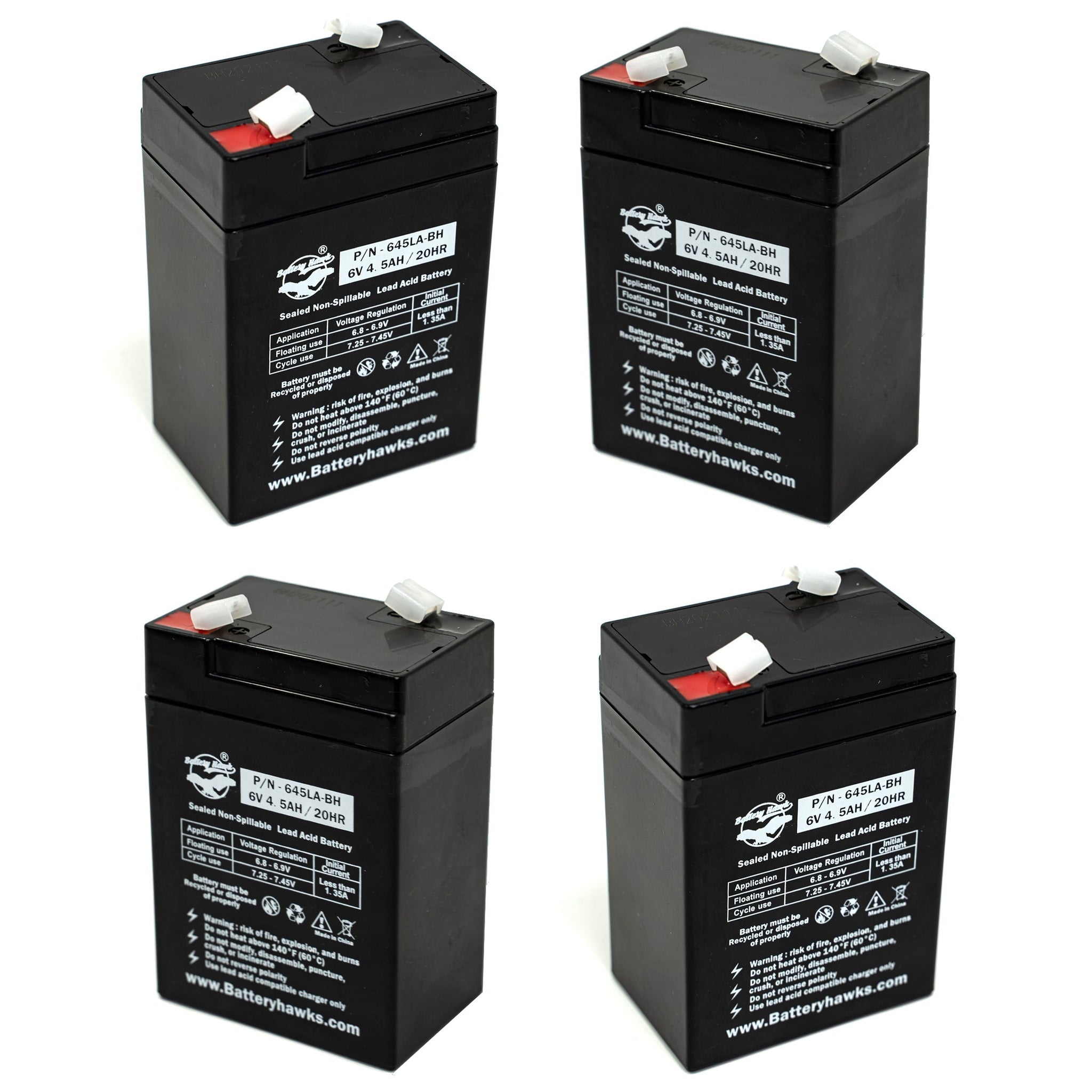 Leoch DJW6-4.5 6V 4.5Ah Replacement Battery (12 Pack)