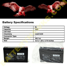 (10 Pack) 6V 7AH SLA Sealed Lead Acid Battery for Exit Sign Emergency Light