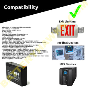 UB670 WP7-6 WP7-6A WP8-6S for Exit Sign Emergency Light