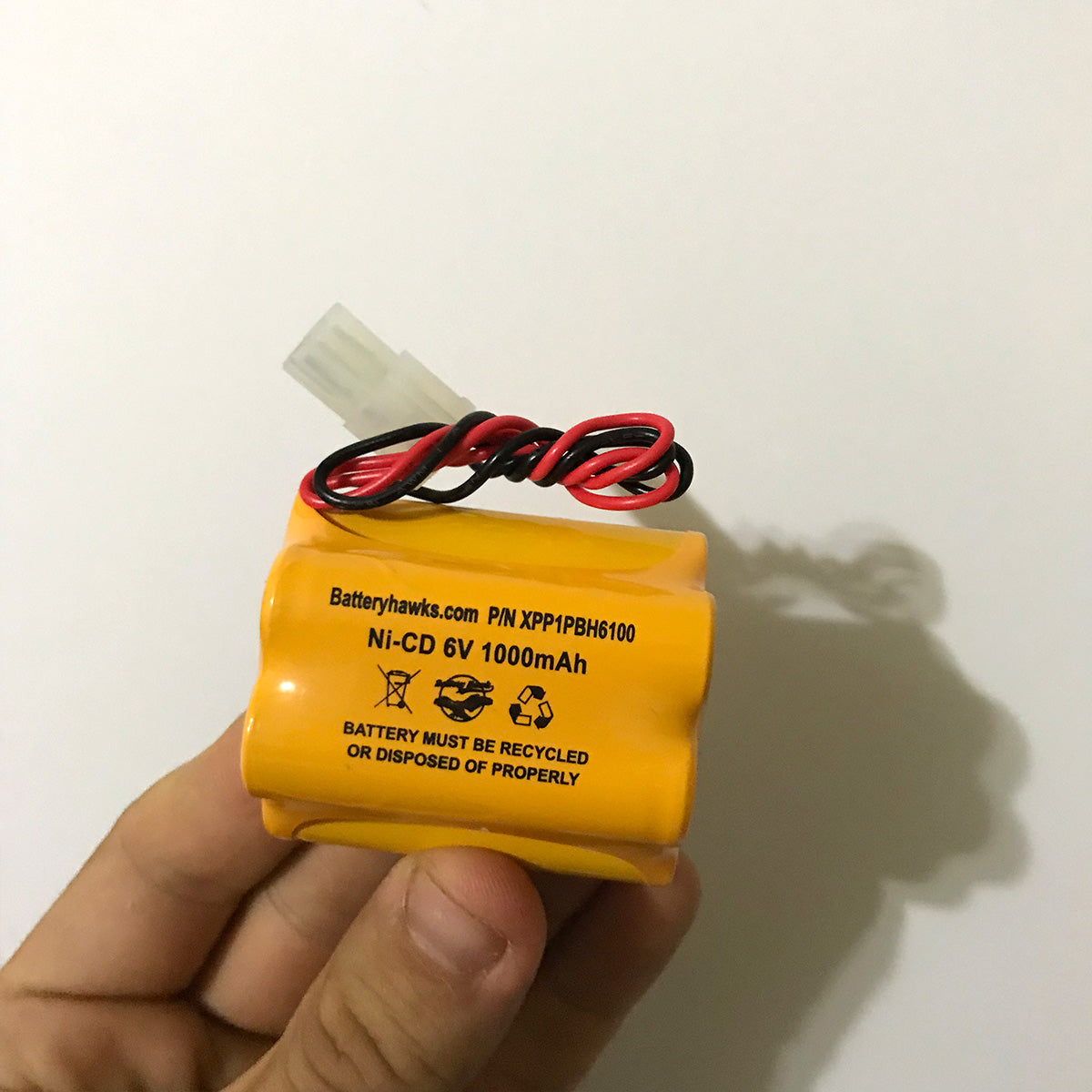 6 volt ni-cad rechargeable flashlight battery replacement 6v 1000mAh Ni-CD Battery Pack Replacement for Emergency / Exit Light