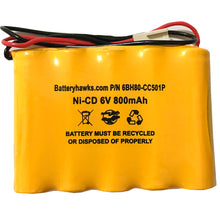 6v 800mAh Ni-CD Battery Pack Replacement for Emergency / Exit Light