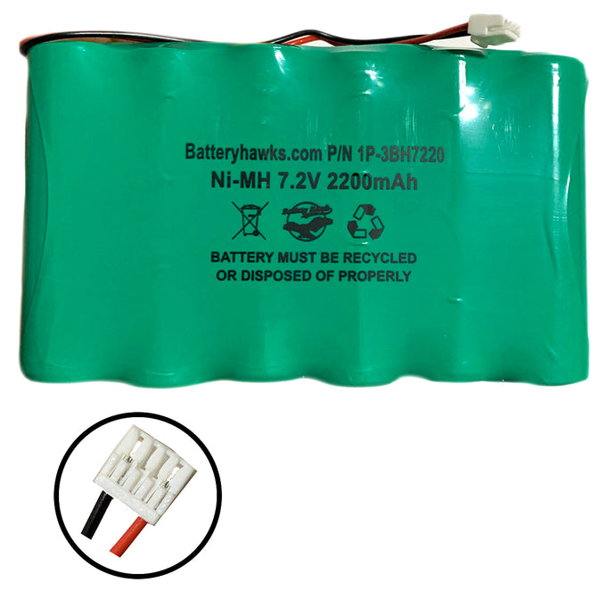 2AAP2200MAH Battery 7.2v Pack Replacement for Security Alarm Panel