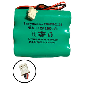 7.2v 2200mAh Ni-MH Battery Pack Replacement for Security Alarm System