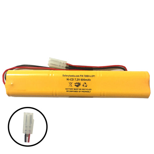 7.2v 600mAh Ni-CD Battery Pack Replacement for Emergency / Exit Light