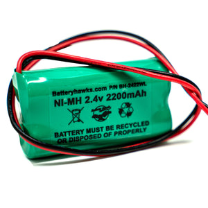 2.4v 2200mAh Rechargeable Ni-MH Battery Pack for Solar Light / Exit Sign