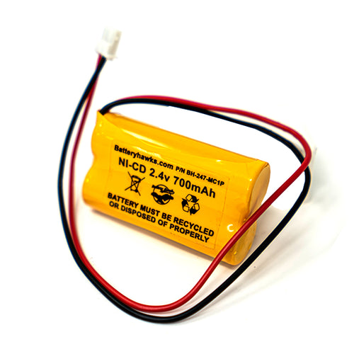 JIE-LI JIELI Ni-CD 2.4v 2xAA700mAh Pack Replacement for Exit Sign Emergency Light
