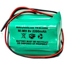 6v 2200mAh Rechargeable Ni-MH Battery Pack for Solar Light / Exit Sign