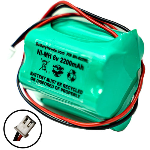 AA2200mAh 6V 2.2Ah Battery With Leads General Purpose Ni-MH Pack for Solar Light / Exit Sign