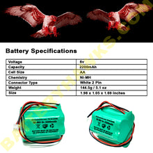 6v 2200mAh Rechargeable Ni-MH Battery Pack for Solar Light / Exit Sign