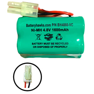 4.8v 1600mAh Ni-MH Battery Pack Replacement for Euro Pro Shark Vacuum Cleaner Sweeper