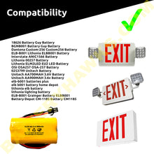 Lithonia EU2 LED Ni-CD Battery Replacement for Emergency / Exit Light